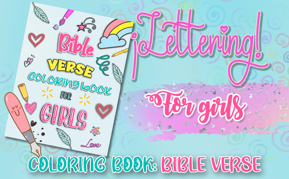 libro de lettering bible verse coloring for girls
